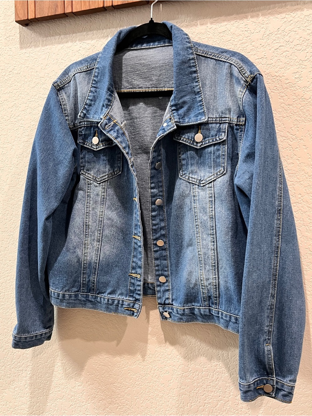 Blue Wash Classic Denim Trucker Jean Jacket Size XXL - Picture 4 of 10